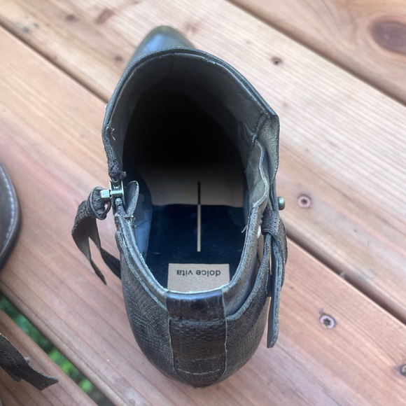 Dolce Vita brown leather ankle booties - Picture 6 of 9